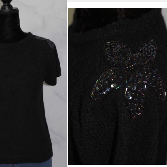 Jump In Silk Cotton Bland Black Sweater (M) - Picture 1 of 7